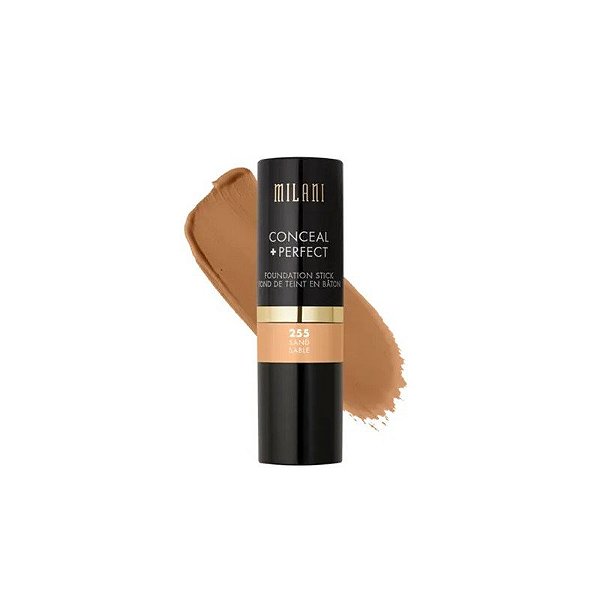 Base em bastão Milani Conceal + Perfect Foundation Stick 255 - Areia - 13g