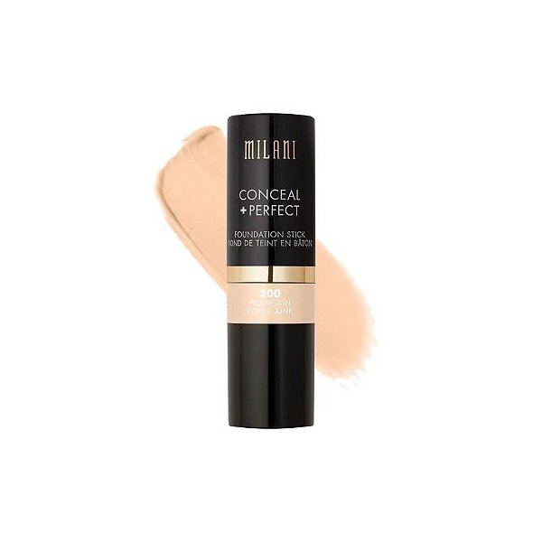 Base em Bastão Milani Conceal + Perfect Foundation Stick 200 - Porcelana - 13g