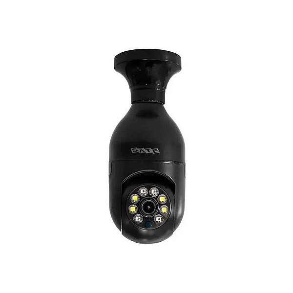 Câmera de Segurança IP Satellite A-CAM0031 - 2MP - Wi-Fi - Lâmpada - Preto