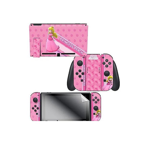 Adesivo para Nintendo Switch Super Mario Princesa Peach 022545 com 2 Adesivos