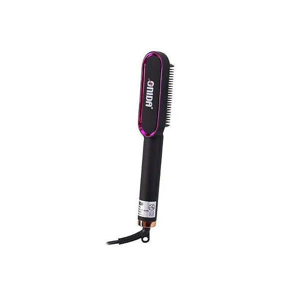 Escova Alisadora Onida ON-381 - 36W - 2 Em 1 - Bivolt - Preto e Rosa