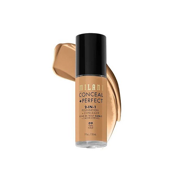 Base + Corretivo Milani MPCF-09 - 2 Em 1 - Tan - 30ML
