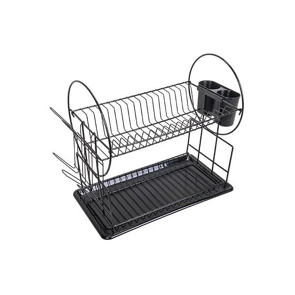 Escorredor de Louças Metal 2 Níveis c/ Bandeja 51X23.5X36.5CM
