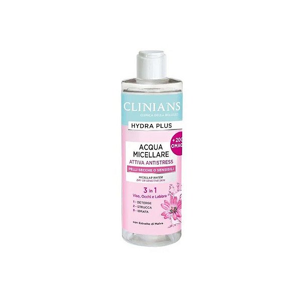 Água Micelar Clinians Hydra Plus Ativa 3 Em 1 400 ML