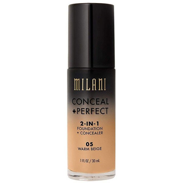Base Líquida Milani Conceal + Perfect 2 em 1 05 Warm Beige - 30mL