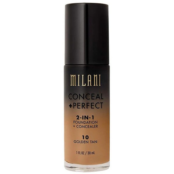 Base Líquida Milani Conceal + Perfect 2 em 1 10 Golden Tan - 30mL