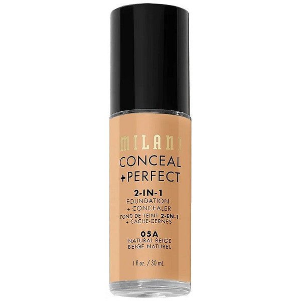 Base Líquida Milani Conceal + Perfect 2em1 05A Bege Natural - 30mL