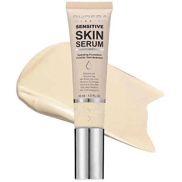 Base Phoera Soro para Pele Sensível 01 Porcelana - 30mL
