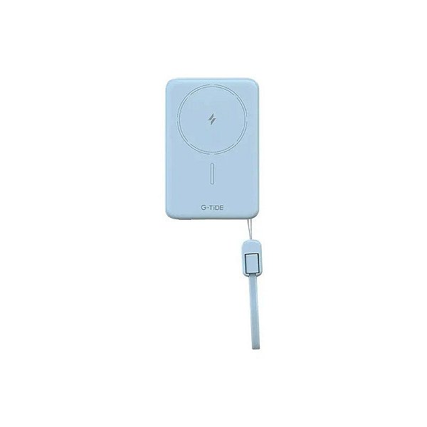 Carregador Portátil G-Tide Slim 01 5000mAh USB-C para USB-C Sem Fio - Azul