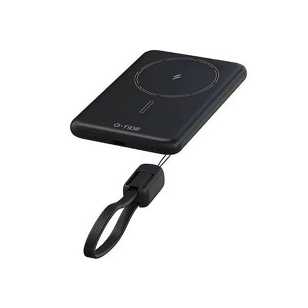 Carregador Portátil Sem Fio G-Tide Slim 01 5.000 Mah Saída USB-C - Preto