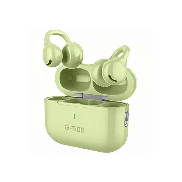 Fone de Ouvido Sem Fio G-Tide Clip-On com Cancelamento de Ruído - Verde