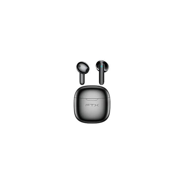 Fone FTX E68-BK Bluetooth com Microfone, Encosto, Toque, IPX6 Preto