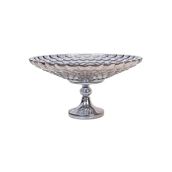 Fruteira Decorativa Cinza 36X19CM