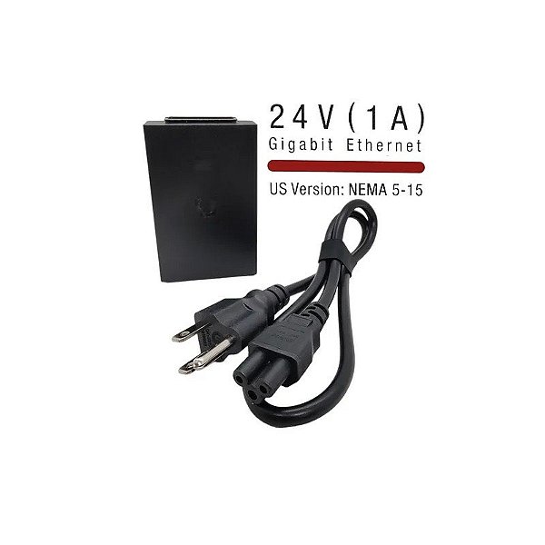 Fonte PoE Injetora Poe POE-24-24W-G 24VCC 24W 1A Giga