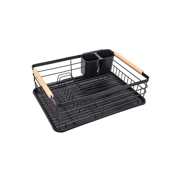 Escorredor de Louças de Metal com Bandeja 44X32X12CM