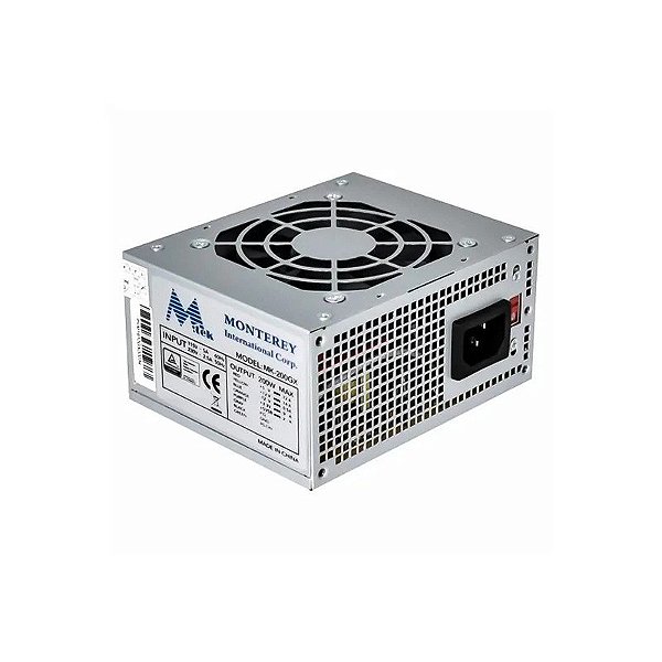Fonte Mtek MK200GX Mini Itx 200W Bivolt - Preto