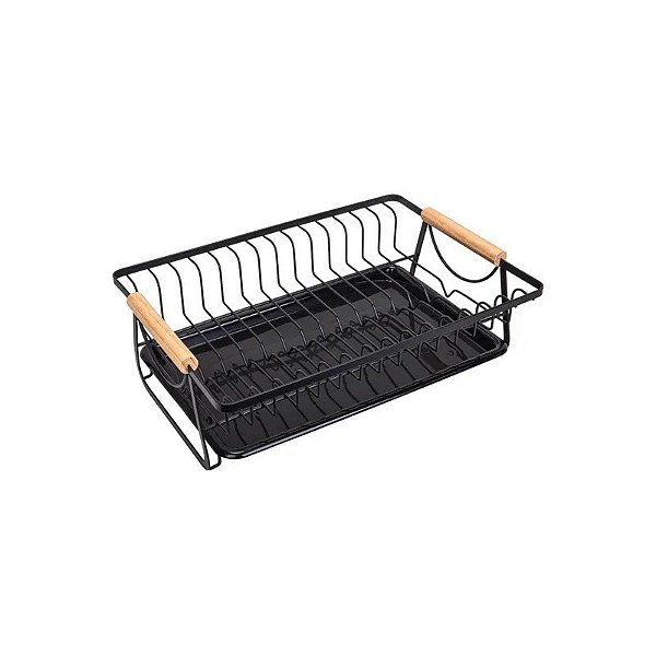Escorredor de Louças de Metal com Bandeja 44X22X12CM
