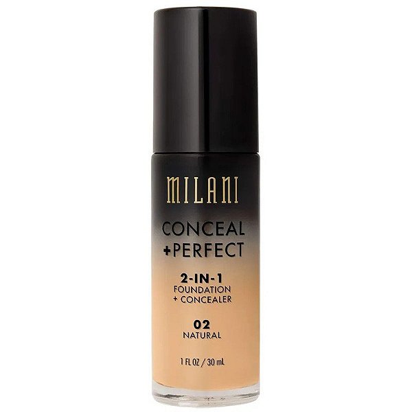 Base Líquida Milani Conceal + Perfect 2 em 1 02 Natural - 30mL
