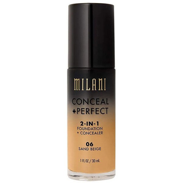 Base Líquida Milani Conceal + Perfect 2 em 1 06 Sand Beige - 30mL