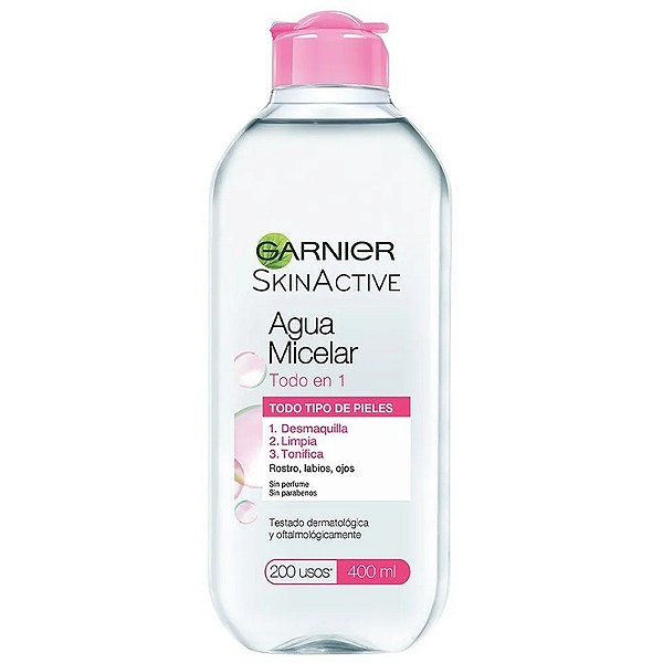 Água Micelar Garnier Skin Active Tudo em 1 - 400mL
