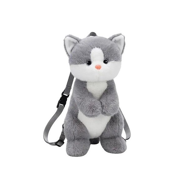 Mochila Gato MZ-307 38CM - Cinza