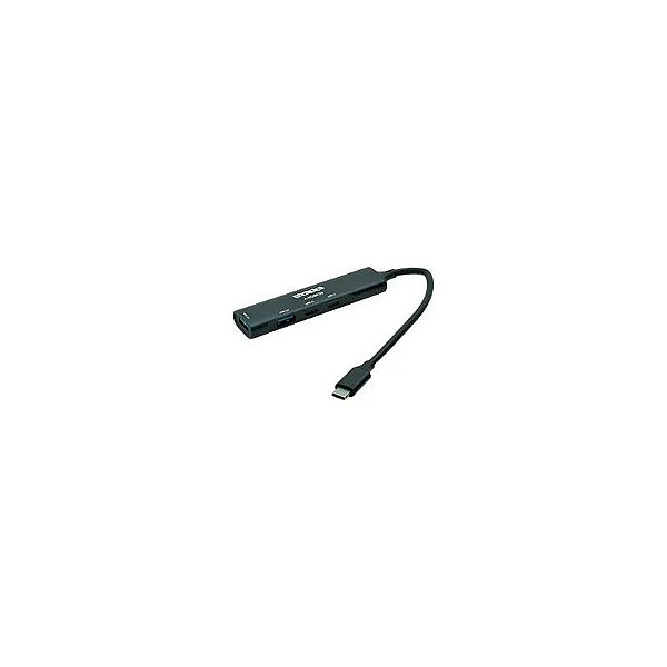 Hub USB-C 3.1 Satellite A-HUBC59 4 Portas / 2 USB 3.0 / 2 USB-C Fêmea - Preto