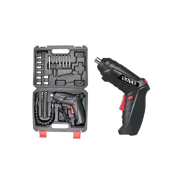 Kit de Ferramentas - Parafusadeira com Maleta Satellite A-TK82 / 46 Peças / Recarregável