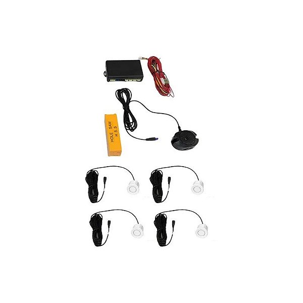 Sensor de Estacionamiento Motor One CRS8500F - para Carro - 4 Peças - Frontal - White