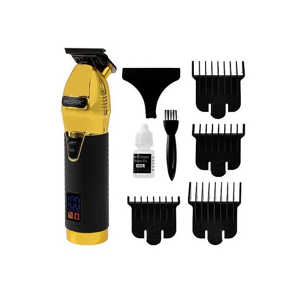 Máquina de Corte de Cabelo Prosper P-2130 Recarregável - Dourada/Preta