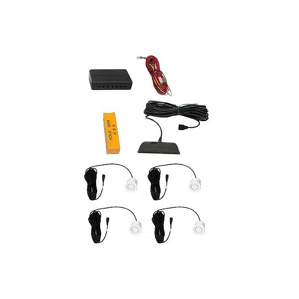 Sensor de Estacionamento Motor One CRS6100-S028 - para Carro - 4 Peças - Traseiro - Branco