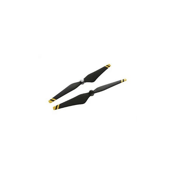 Par de Hélices Dji P3 Preto Carbono & Listra Amarela 9450