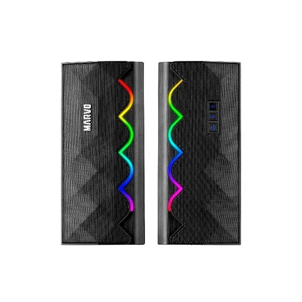 Caixa de Som Marvo SG-269 RGB/USB/Preto