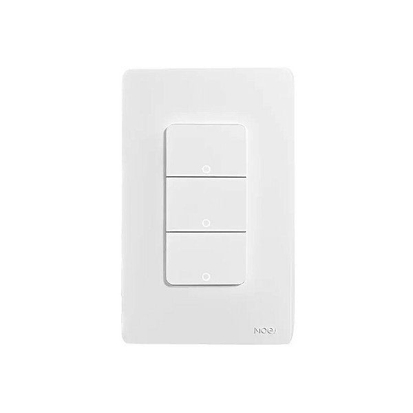 Interruptor Inteligente Moes Zigbee ZS-B-US3-N-WH-MS Touch 3 em 1 Branco
