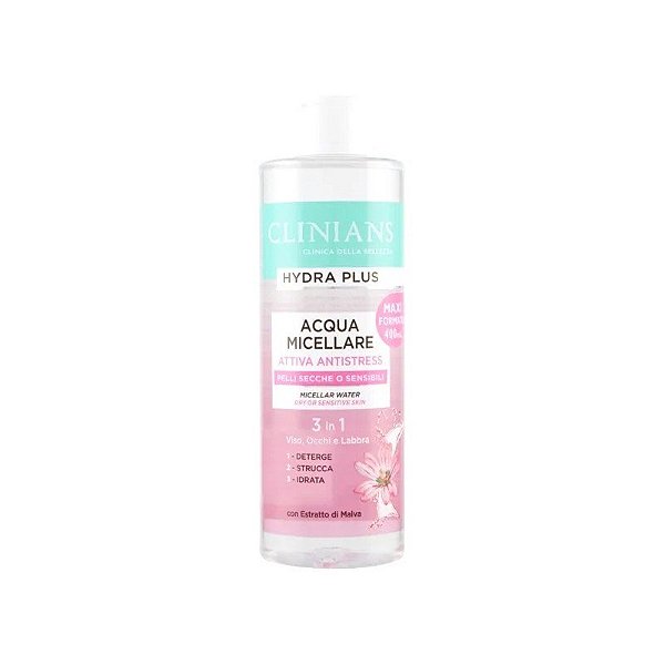 Limpador Facial Micelar Clinians Acqua 3 em 1 - 400mL