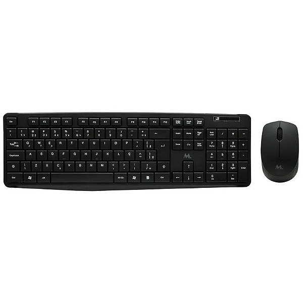 Teclado e Mouse Sem Fio Mtek KM-5239 Preto