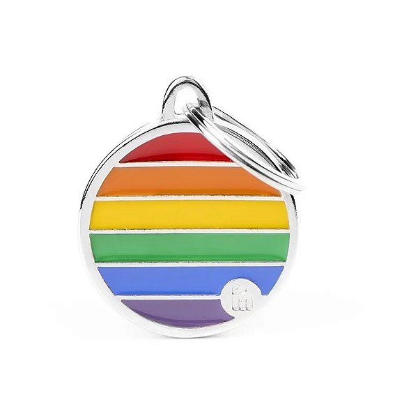 Placa de identificação MyFamily Rainbow Círculo BH54MC
