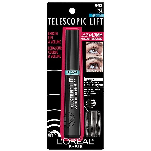 Rímel L'Oréal Telescopic Lift 993 Black Noir - 10mL
