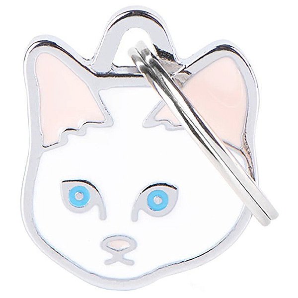 Placa de Identificação MyFamily Friends Gato European Shorthair Branco MF36NWHITE