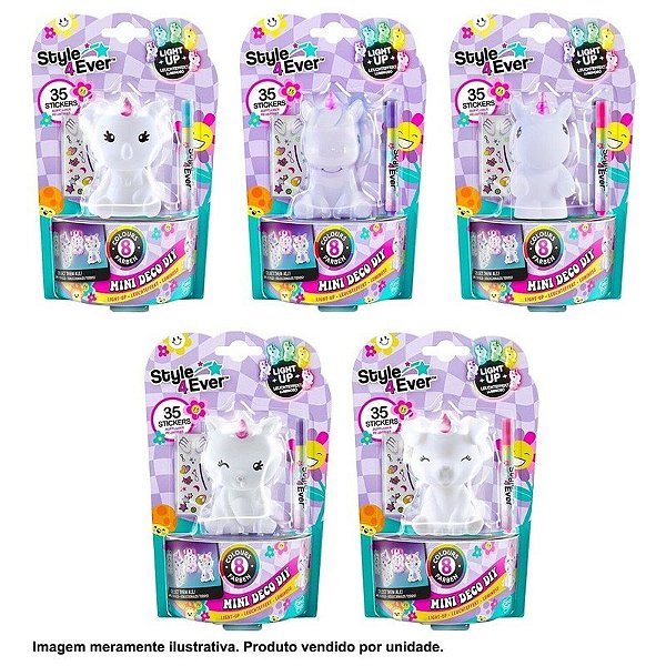 Kit Mini Deco Style 4Ever Com Luzes Diy (Vendido por unidade)