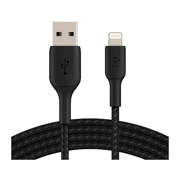 Cabo Belkin CAA002BT1MBK USB-A para Lightning 1M - Preto (caixa feia)