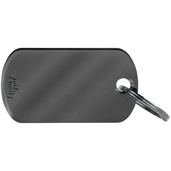 Placa de identificação MyFamily Military MFB99 - Cromo Preto