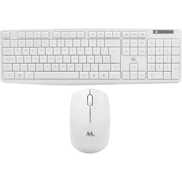 Teclado e Mouse Wireless Mtek KM-5239 - Branco