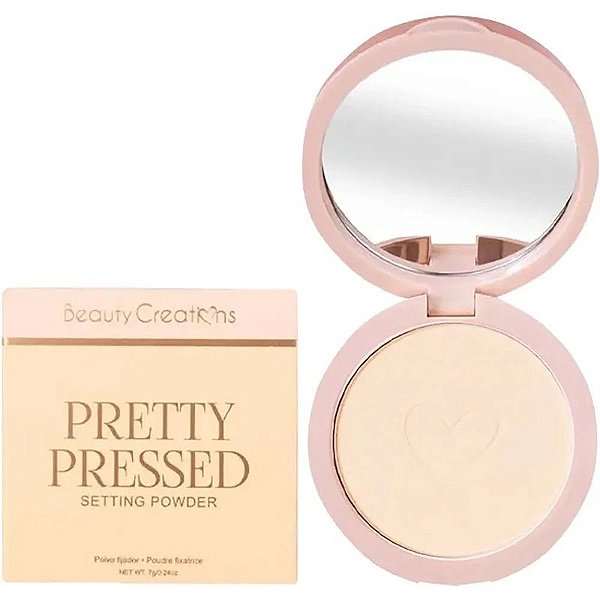 Pincel Bush Beauty Creations Pretty Pressed Setting Barely Beige - 7g