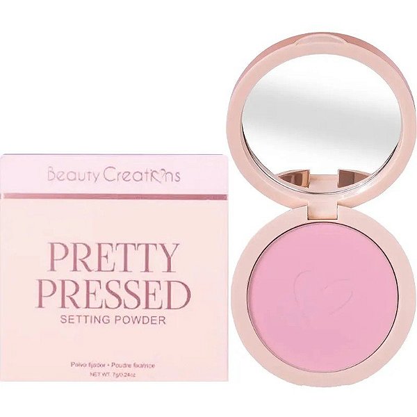 Pincel Bush Beauty Creations Pretty Pressed Setting Pink About It - 7g