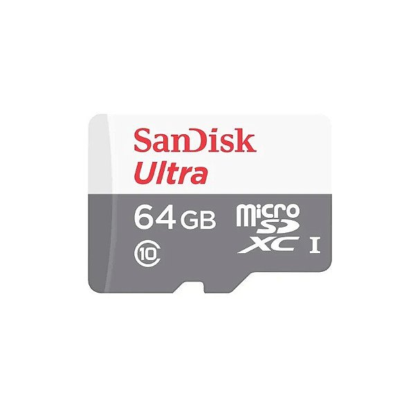 Cartão de Memória Sandisk Ultra 64GB Micro SD 100MB/s