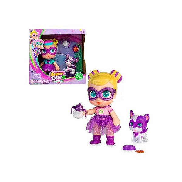 Boneca Super Fofa Little Babies Rainbow Party Tigerhead