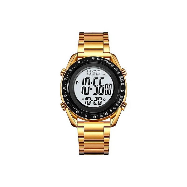Relógio Masculino Digital Skmei 2145 GDWT Ouro Branco