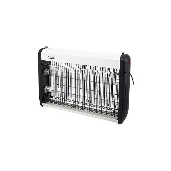 Aparelho Mata Mosquitos Krab KBMIE100 - 10W - 2 Lâmpadas Uv - 110V - Prata e Preto