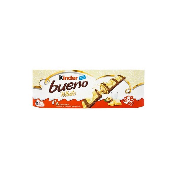 Caixa de Chocolate Kinder Bueno Branco com 8 Unidades 344G