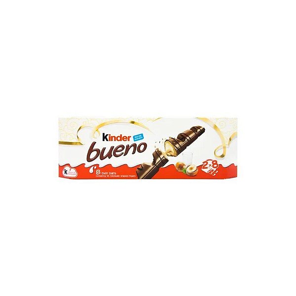 Caixa de Chocolate Kinder Bueno ao Leite com 8 Unidades 344g